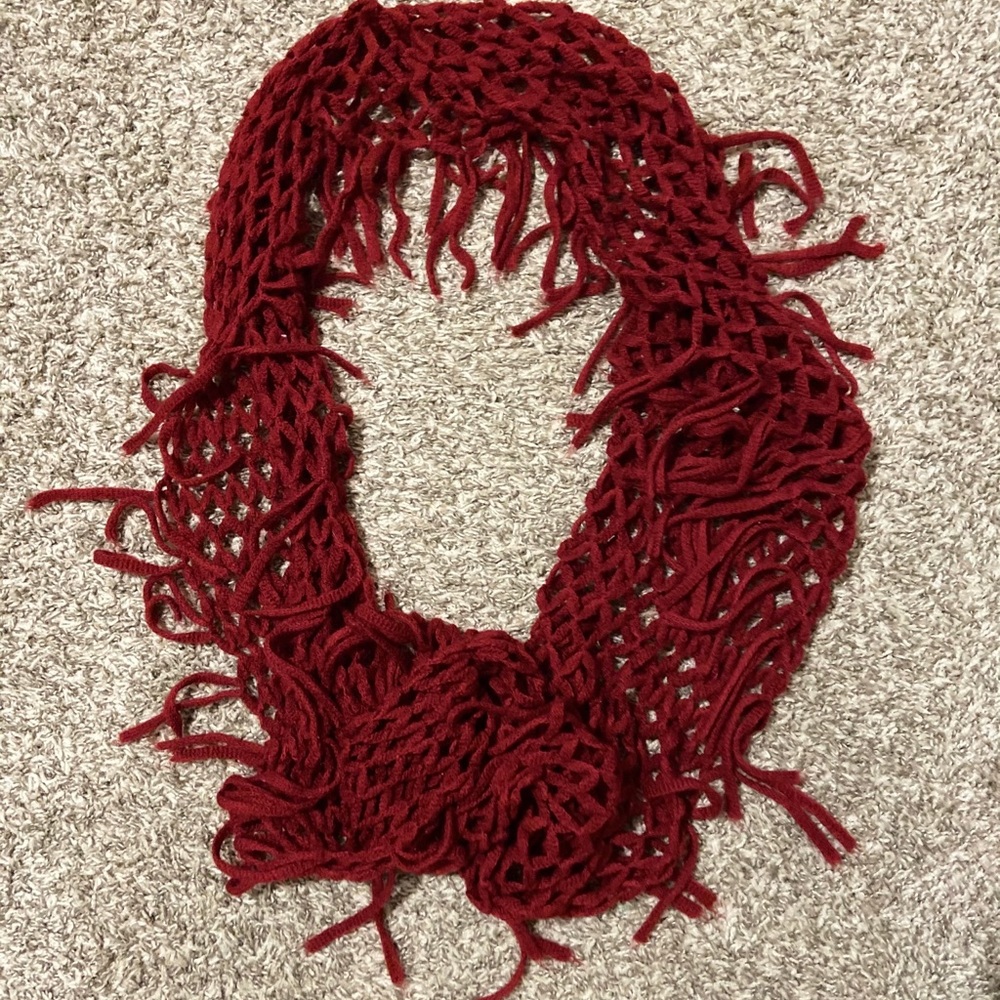 Burgundy scarf